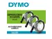 Reliëftape Dymo embossing plastic 9mm zwart op wit 3 stuks