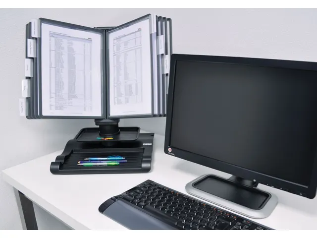 Desq 4507 Bureaustandaard met Voet 10 displaypanelen voor 20 vellen A4