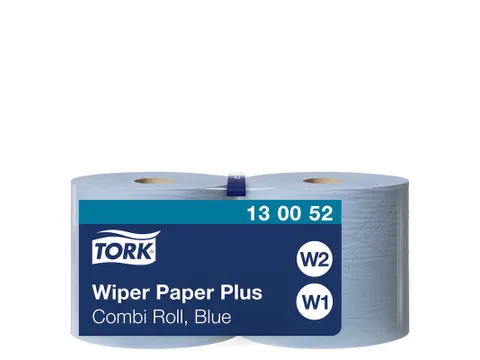 Poetsrol Tork W1 130052 2-laags 26cmx255m 2 Rollen blauw