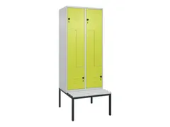 Z-garderobekast,HxBxD 2120x800x815mm,4vak,vak B 400mm,draaigrendel