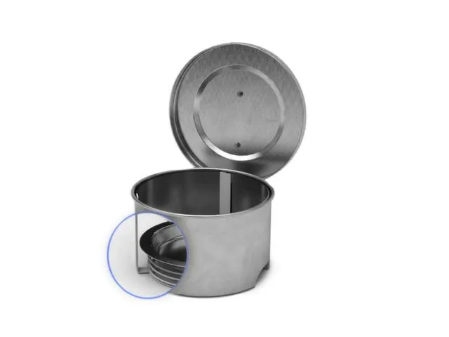 onderdelenreiniger,RVS,4l,HxØ 152x264mm,vlamblokkering,m. dompelzeef