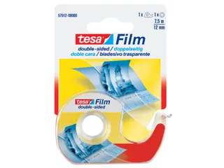 Dubbelzijdige plakband Tesa film 12mmx7.5m met dispenser - 2