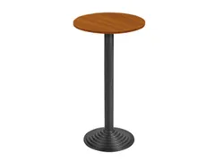 Statafel Gietijzer H 110cm Blad Ø 60cm Onderstel Zwart Blad Kersen