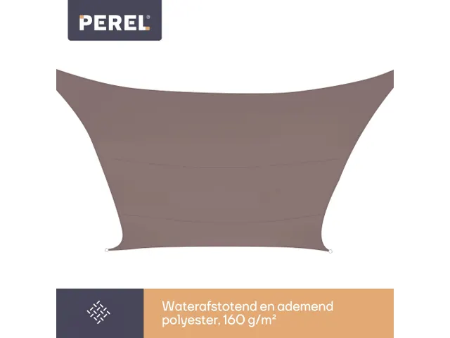 Zonnezeil Vierkant 5x5m Taupe