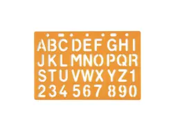 Sjabloon Standardgraph letters en cijfers 20mm