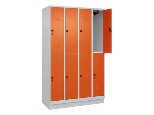 dubbeldekse locker,HxBxD 1950x1200x500mm,4x2vak.,vak B 300mm