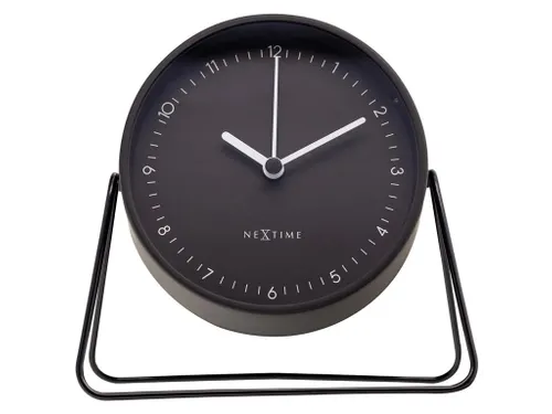 Wekker Nextime Berlin Table 14x13 cm zwart metaal