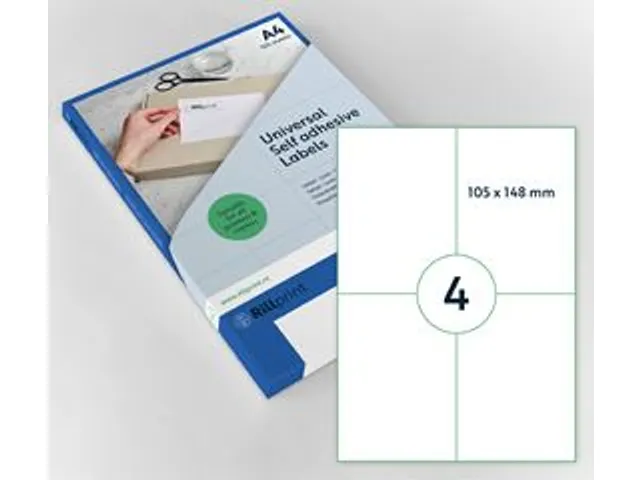 Verwijderbare Etiketten wit 105x148mm Doos a 1000 Vel 42022