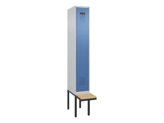 locker met bank,voor scheiding van kleding,HxBxD 2120x300x815mm,1vak - 2