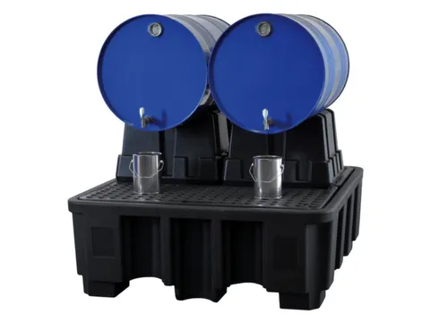 vatenbok,v. 2x 60l/2x 200l vat,HxBxD 380x1160x500mm,PE,zwart