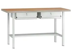 Werkbank 840x1500x700mm 2laden 150mm Frame Ral5010 Front Ral5010