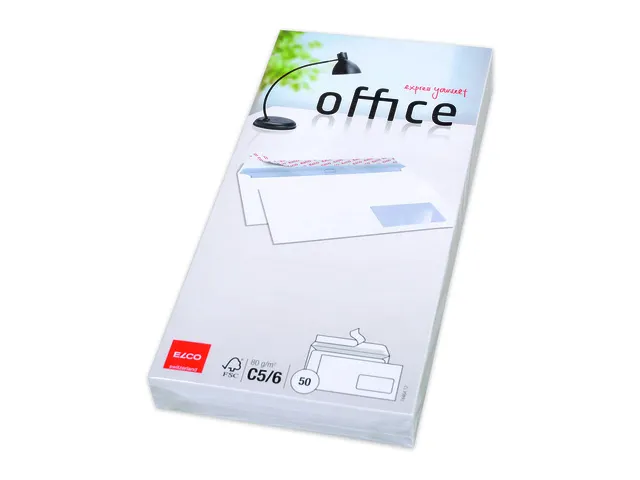 envelop Office FSC C5/6 80 gram met venster rechts wit 50 stuks