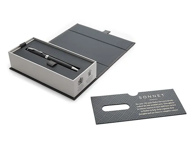 Balpen Parker Sonnet Matte black lacquer CT Medium