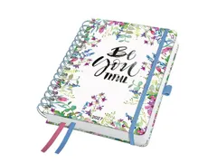 Spiraal-agenda Inspire A5 2027 (NL/FR/ EN/DU) Flower Parade hardcover