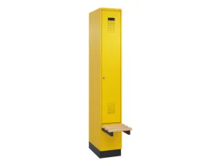 locker met bank,HxBxD 1950x300x815mm,1vak,vak B 300mm,cilinderslot - 2