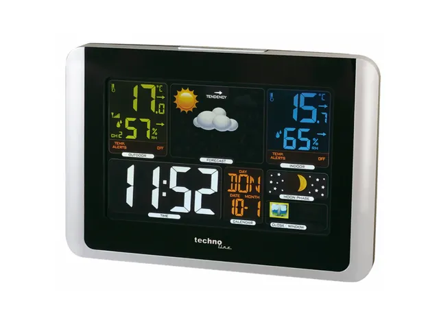 Weerstation Technoline WS 6442 175x123x25mm zwart/zilver met 1 buitens