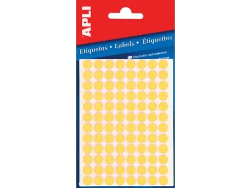 Apli Ronde Etiketten Ø8mm Fluorgeel