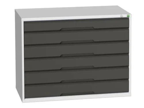 ladekast HxBxD 800x1050x550mm 6laden romp RAL7035 front RAL7016