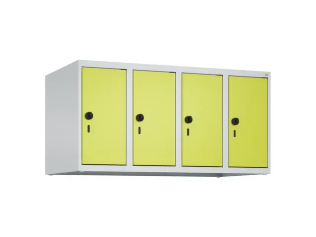 opzetkast,v. locker,4vak.,vak B 250mm,HxBxD 500x1000x500mm,vleugeldeur