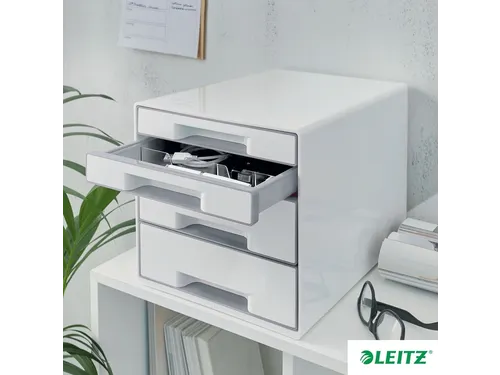 Ladenblok Leitz WOW Cube 4 laden wit/grijs