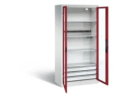 acculaadkast 1950x930x500mm 5stekkerdozen 230V cil.-slot front RAL3003