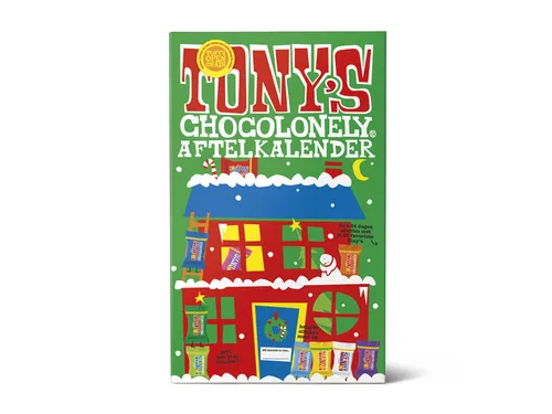 Chocolade Tony's Chocolonely Kerst big Tiny calendar 225 Gram assorti