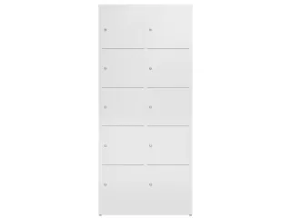 lockerkast,HxBxD 1800x800x500mm,2x5vakken,cil.-slot,romp RAL9003 - 3