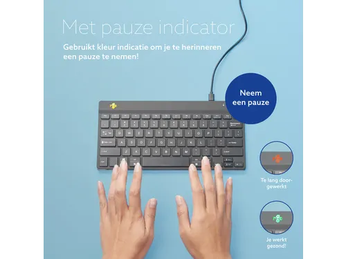 Toetsenbord R-Go Ergonomisch Compact Break QWERTY (US) Zwart