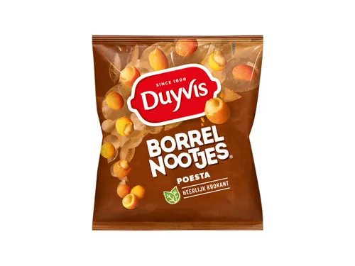 Borrelnootjes Duyvis poesta zak 275gr