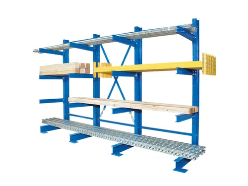 Draagarmstelling Basis+aanbouw Hxbxd 2000x3100x740mm 4staanders 12arm