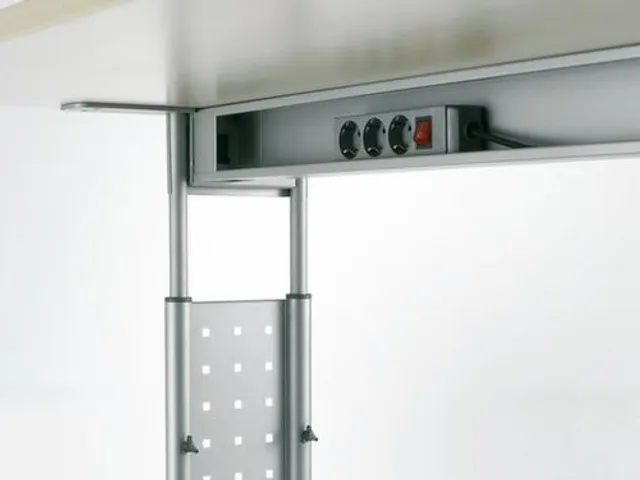 Bureau C-Poot Hxbxd 680-820X1600X800Mm Lichtgrijs