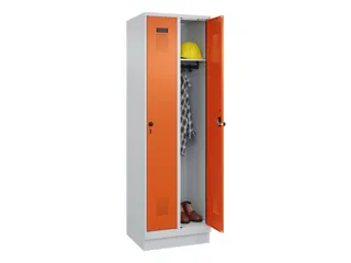 locker,HxBxD 1950x600x500mm,2vak,vak B 300mm,draaigrendel,sokkel - 1