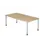 In hoogte verstelbaar bureau,HxBxD 680-760x2000x1000mm,blad eiken