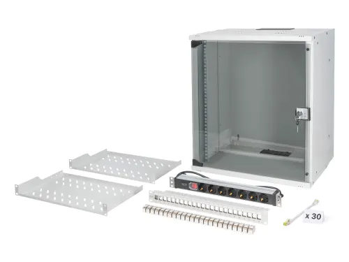 Digitus DN-49206-SET rack 12U Wandrek Serverkast Grijs
