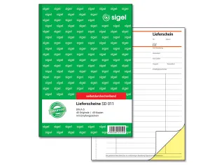 Leveringsbonnen met doorslag, 1e + 2e vel bedrukt, A5, zelfkopiërend, - 1