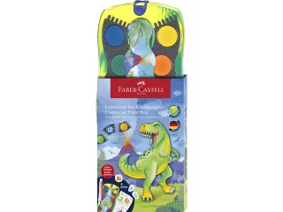 Waterverfdoos Faber-Castell Connector Dino 12kleuren +1 tube wit - 2