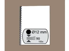 Bindrug GBC 12mm 21-rings A4 zwart 100stuks