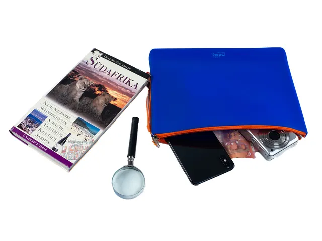 etui A5 Phat-Bag blauw van siliconen met ritssluiting