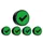 Impressiemagneet Check 35mm Groen