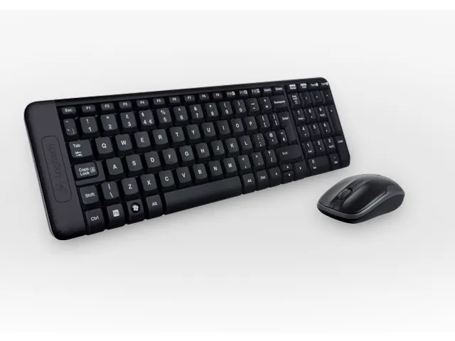 Logitech Wireless Combo MK220, Taille réelle (100 %), Sans fil, USB,