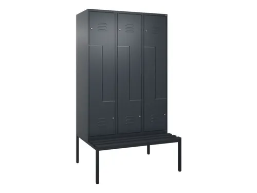 Z-garderobekast,HxBxD 2120x1200x815mm,6vak,vak B 400mm,cil.-slot