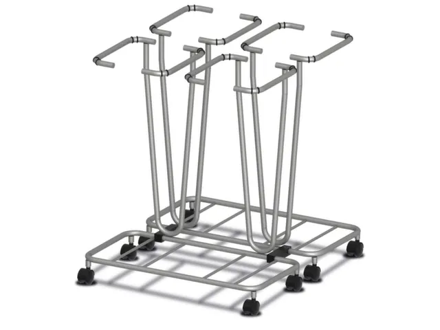 Afvalverzamelaar 4x70 Liter Afvalzakken Gelakt Verrijdbaar