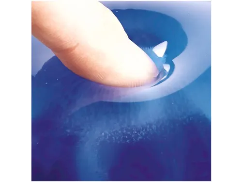 Muismat met polssteun Fellowes Crystals gel transparant blauw