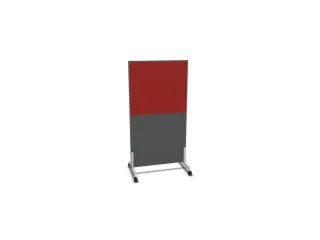 scheidingswand,HxB 1545x800mm,MS-donkergrijs,BN4011-rood - 1