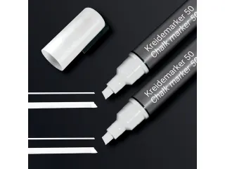 Krijtstift Sigel set 2stuks wit wig punt 1-5 mm - 3