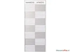 OUTLET In-uit Bord 30 Namen Aluminium Aan/afwezigheidsbord Wit