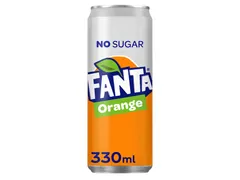 Frisdrank Fanta orange zero blik 330ml