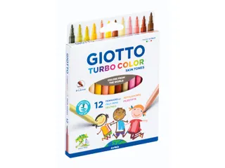 Viltstift Giotto Turbo Color Skin Tones set à 12 kleuren - 2
