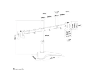 Monitorstandaard FPMAD550DD 2 schermen tot 32 inch met voet Zwart - 2