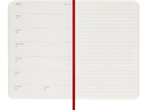 Agenda 2027 Moleskine 12M Planner Weekly 7dag/1pagina sc scarlet red